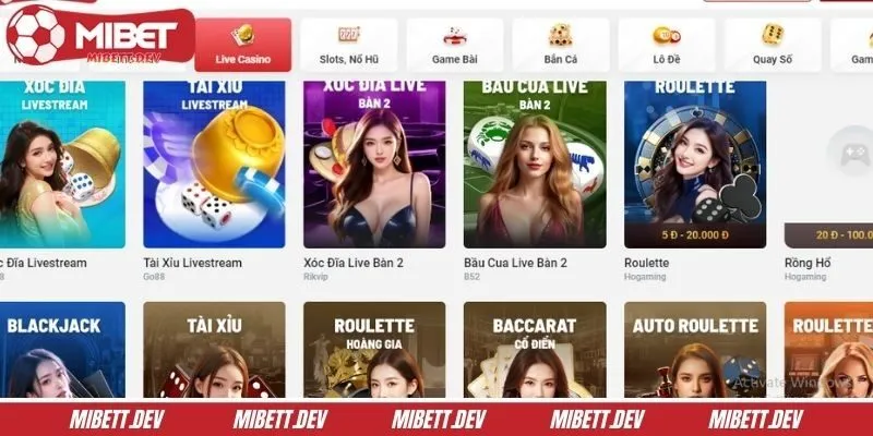 Đánh giá MIBET qua các sản phẩm cá cược nổi bật